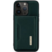 DG.MING ovitek 2v1 s snemljivo magnetno denarnico za iPhone 14 Pro Max - temno zelena