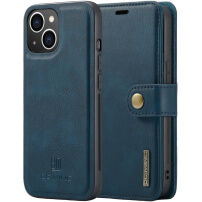 DG.MING 2v1 snemljiv flip etui za iPhone 14 Plus - modro
