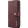 DG.MING 2v1 snemljiv flip etui za iPhone 14 Pro - bordo