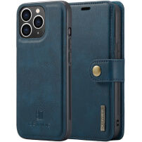 DG.Ming 2v1 snemljiva preklopna torbica za iPhone 15 Pro Max - temno modra