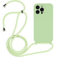 Silikonski ovitek z vrvico za iPhone 16 Pro - zelen