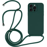 Silikonski ovitek z vrvico za iPhone 16 Pro Max - petrolejski