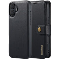 DG.Ming 2v1 snemljiva preklopna torbica za iPhone 16 Plus - črna