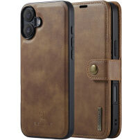 DG.Ming 2v1 snemljiva preklopna torbica za iPhone 16 Plus - rjava