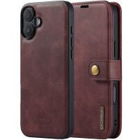 DG.Ming 2v1 snemljiva preklopna torbica za iPhone 16 Plus - Wine