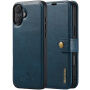 DG.Ming 2v1 snemljiva preklopna torbica za iPhone 16 Plus - temno modra