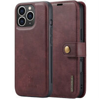 DG.Ming 2v1 snemljiva preklopna torbica za iPhone 16 Pro - Wine