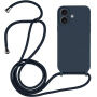 Silikonski ovitek z vrvico za iPhone 17 - temno moder