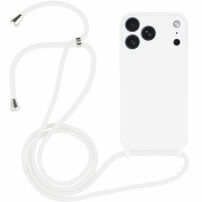 Silikonski ovitek z vrvico za iPhone 17 Pro - bel
