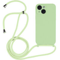 Silikonski ovitek z vrvico za iPhone 15 - zelena