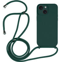Silikonski ovitek z vrvico za iPhone 15 - petrolejni