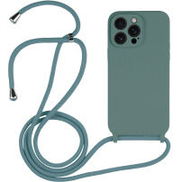 Silikonski ovitek z vrvico za iPhone 15 Pro Max - mentol