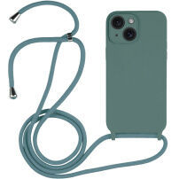 Silikonski ovitek z vrvico za iPhone 14 Plus - mentol