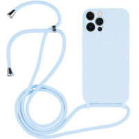 Silikonski ovitek z vrvico za iPhone 12 Pro Max - moder