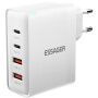 ESSAGER ES-CD37 adapter za hitro polnjenje z vrati 2x USB-C / 2x USB-A - 100W - bel