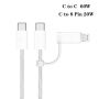P78 komplet avtopolnilca s priključki USB-C / USB-A in kabla USB-C na USB-C / Lightning - 55W - 1 m - črn