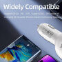 P54 komplet avtopolnilca s priključki 2x USB-C / 2x USB-A in kabel USB-C na USB-C - 75W - 1 m - bela
