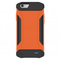 Trpežen pokrov z zunanjo baterijo za iPhone 6 / 6S / 7 - oranžna