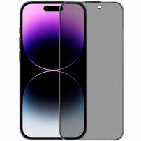 Rurihai kaljeno Anti-Spy steklo s črnim okvirjem za iPhone 14 Pro Max