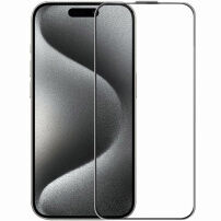 Rurihai kaljeno antirefleksno 2.5D steklo s črnim robom za iPhone 15 Pro