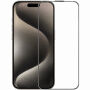 Rurihai kaljeno protiodsevno 2.5D steklo s črnim okvirjem za iPhone 15 Pro Max