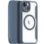 DUX DUCIS Skin X flip etui z MagSafe za iPhone 14 - temno modra