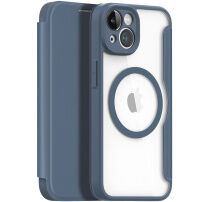 DUX DUCIS Skin X flip etui z MagSafe za iPhone 14 - temno modra