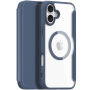 DUX DUCIS Skin X preklopna torbica z MagSafe za iPhone 16 - temno modra