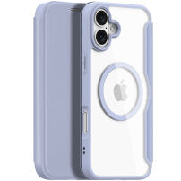 DUX DUCIS Preklopna torbica Skin X z MagSafe za iPhone 16 Plus - modro siva