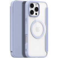 DUX DUCIS Preklopna torbica Skin X z MagSafe za iPhone 16 Pro Max - modro siva