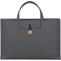 Elegantna torba z gumbom za MacBook do 16" - temno siva