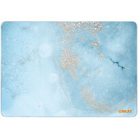 ENKAY mat etui za MacBook Pro 16" (A2485 / A2780 / A2991 / A3186 / A3403) - svetlo modri marmor