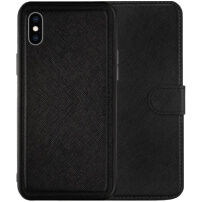 Odstranljivi etui za flip za iPhone XR - črna