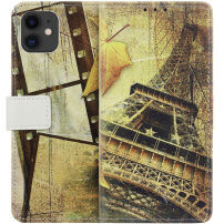 Flip Case z jesenskim stojalom v Parizu za iPhone 11 - rjava