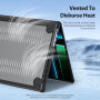 DUX DUCIS LCGM Series sijajni transparenten ovitek za MacBook Pro 16" (A2485 / A2780 / A2991 / A3186 / A3403 / A3428 / A3429) - črn