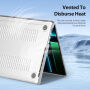 DUX DUCIS LCGM Series sijajni transparentni ovitek za MacBook Pro 16" (A2485 / A2780 / A2991 / A3186 / A3403 / A3428 / A3429) - prozoren