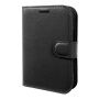 Preklopni Etui iz PU usnja za iPhone Duo - črn