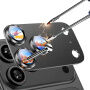 Rurihai Kaljeno steklo s kovinskim okvirjem za zaščito leč kamere za iPhone 18 Pro - temno sivo