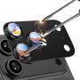 Rurihai Kaljeno steklo s kovinskim okvirjem za zaščito leč kamere za iPhone 18 Pro Max - črno