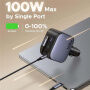 UGREENKomplet avtomobilskega polnilnika EC604 z 2 vhodoma USB-C / USB-A in podaljšljivim kablom USB-C - 145 W - 70 cm - siv