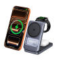 Q29 Qi2.2 3v1 zložljivo magnetno Brezžični Stojalo za iPhone / Apple Watch / AirPods - 25W - sivo