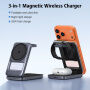 Q29 Qi2.2 3v1 zložljivo magnetno Brezžični Stojalo za iPhone / Apple Watch / AirPods - 25W - belo
