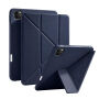 XDcase Y-fold Etui z origami Stojalo in prostorom za Apple Pencil za iPad Pro 12,9" (2018-2022) - temno modra