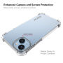 ENKAY prozoren Ovitek z ojačanimi robovi za iPhone 15 - brezbarven