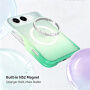 Transparenten ovitek z barvnim prehodom in MagSafe za iPhone Duo - modro-rumen