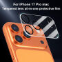 XDcase Kaljeno steklo za zaščito leč zadnje kamere za iPhone 17 Pro Max - črno