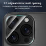 XDcase Kaljeno steklo za zaščito leč zadnje kamere za iPhone 14 Pro / 14 Pro Max - črno