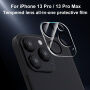 XDcase Kaljeno steklo za zaščito leč zadnje kamere za iPhone 13 Pro / 13 Pro Max - črno