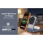Q29 Qi2.2 3v1 zložljivo magnetno Brezžični Stojalo za iPhone / Apple Watch / AirPods - 25W - sivo