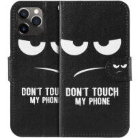 Kovček za previjanje s stojalom Ne dotikajte se moškega telefona profesionalno iPhone 11 Pro - črna